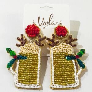 Seed Bead Christmas Cheer Earrings